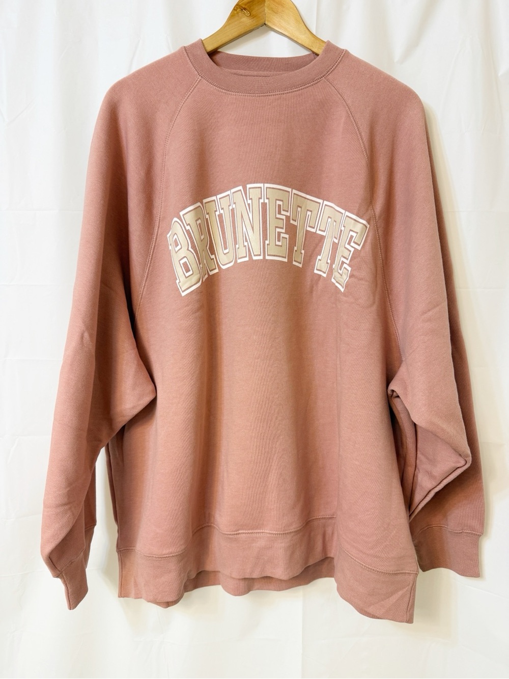 Brunette The Label BRUNETTE Mauve Pink Not Your Boyfriend Crew Sweatshirt M/L